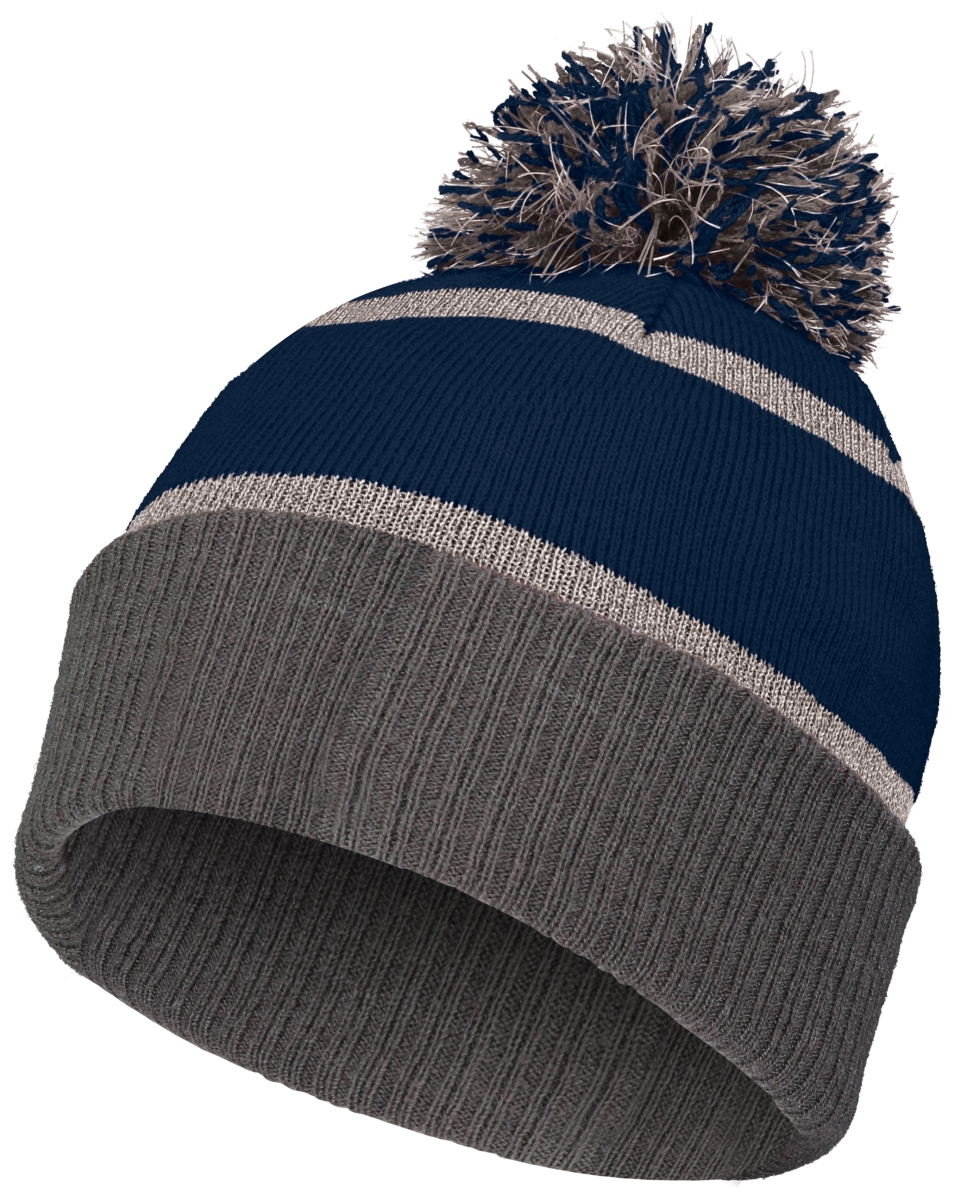 Picture of Holloway 223816.E81.OS Reflective Beanie&#44; Navy & Carbon - One Size