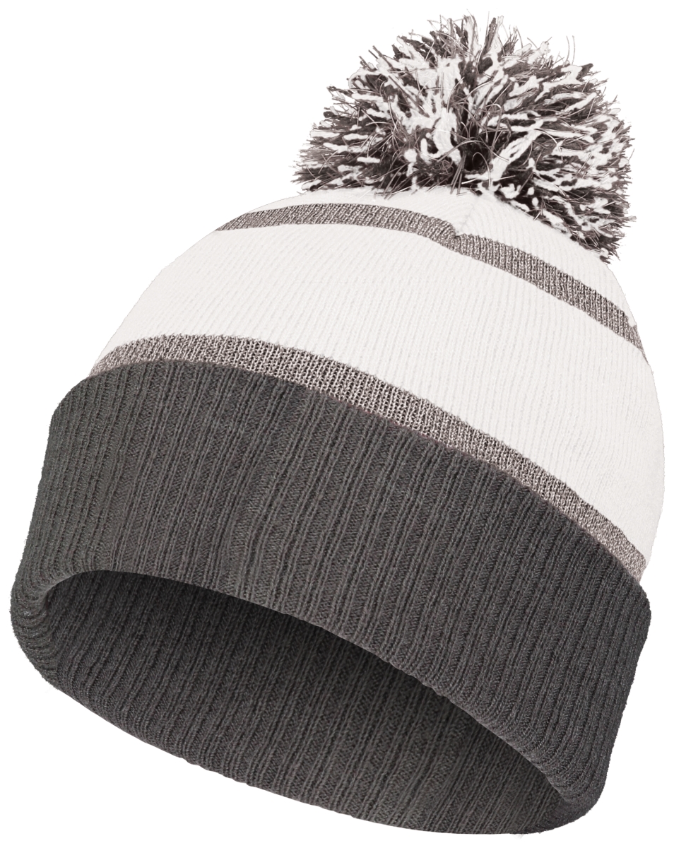 Picture of Holloway 223816.E94.OS Reflective Beanie&#44; White & Carbon - One Size