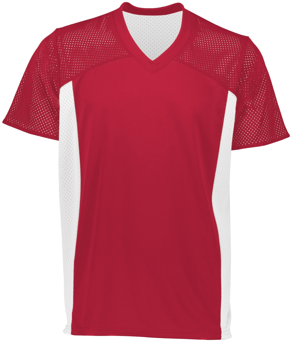 Picture of ASI 264.408.XL Adult Reversible Flag Football Jersey&#44; Scarlet & White - Extra Large