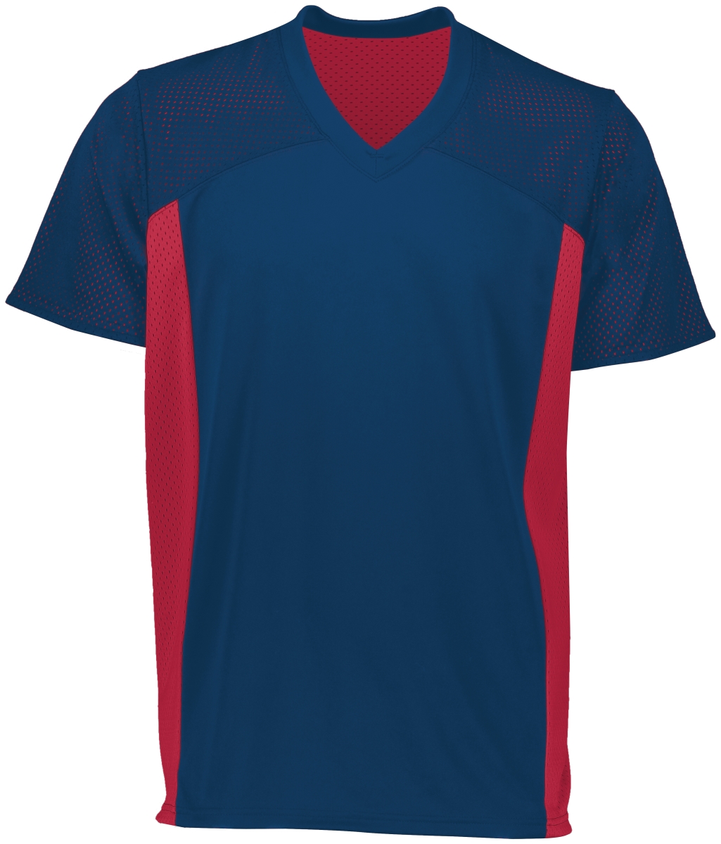 Picture of ASI 264.S20.L Adult Reversible Flag Football Jersey&#44; Navy & Scarlet - Large