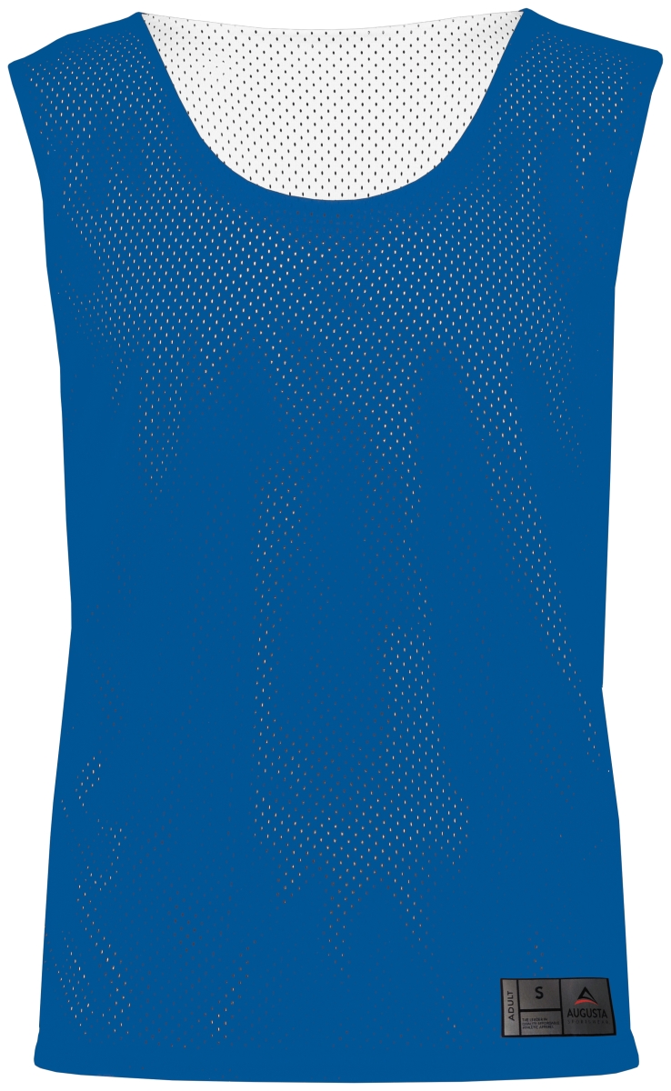 Picture of ASI 9717.280.M Adult Mesh Reversible Pinnie Top&#44; Royal & White - Medium