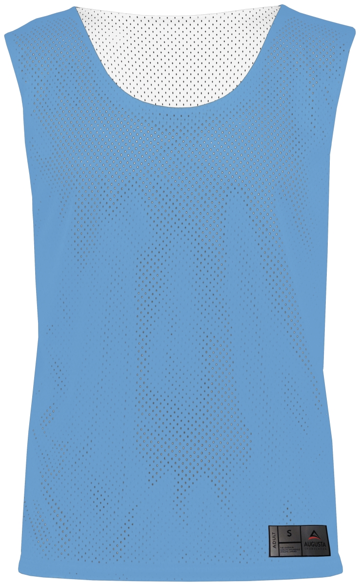Picture of ASI 9717.293.S Adult Mesh Reversible Pinnie Top&#44; Columbia Blue & White - Small