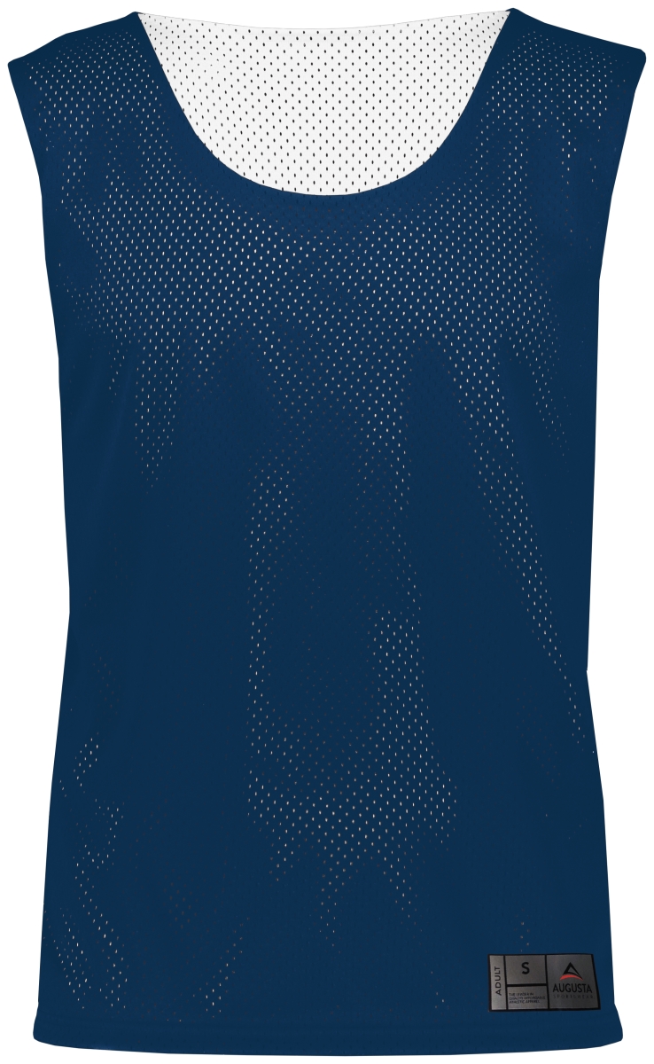 Picture of ASI 9717.301.2XL Adult Mesh Reversible Pinnie Top&#44; Navy & White - 2XL