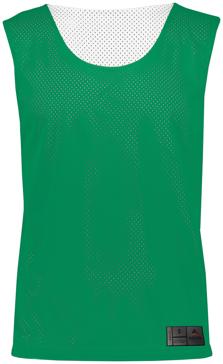 Picture of ASI 9718.340.XS Youth Mesh Reversible Pinnie Top&#44; Kelly & White - Extra Small