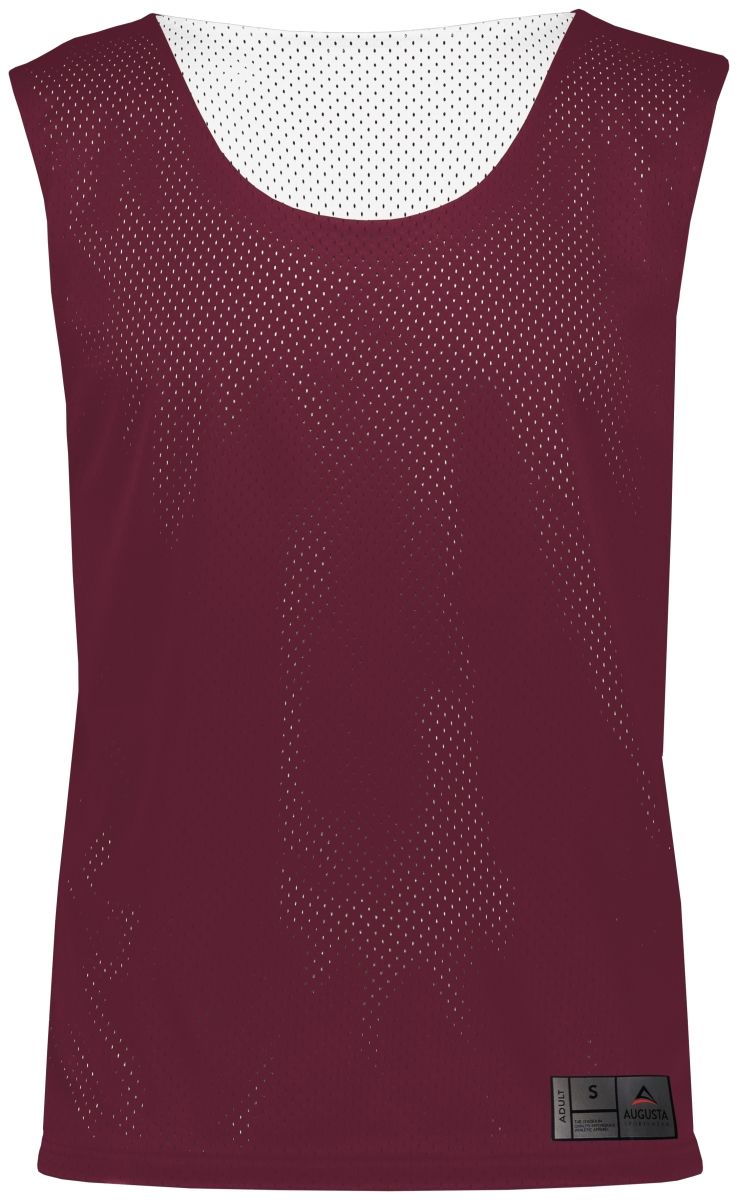 Picture of ASI 9718.380.L Youth Mesh Reversible Pinnie Top&#44; Maroon & White - Large