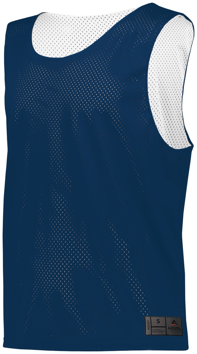9718.380.XL Youth Mesh Reversible Lacrosse Pinnie, Maroon & White - Extra Large