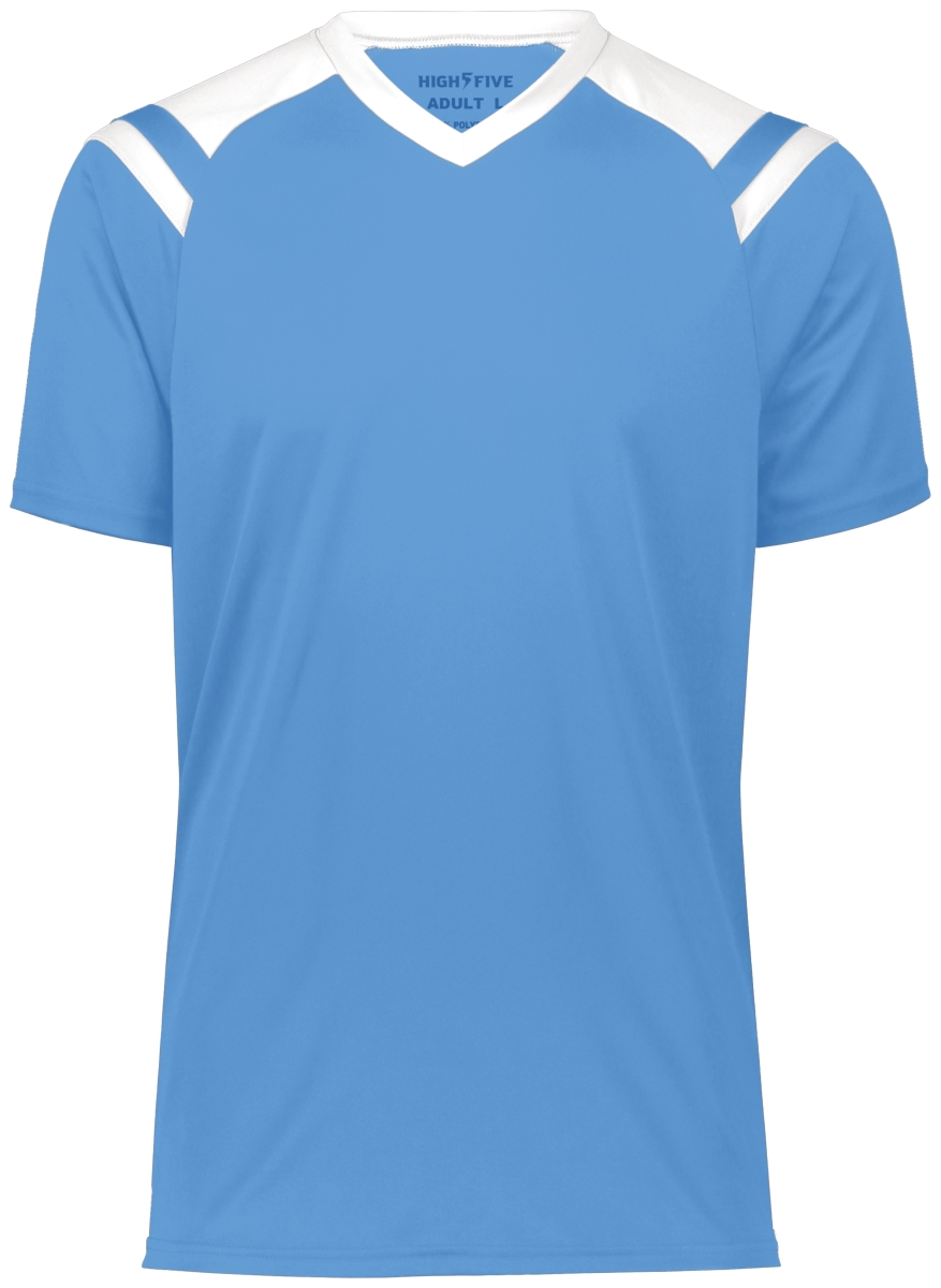 Adult Sheffield Jersey, Columbia Blue & White - Medium