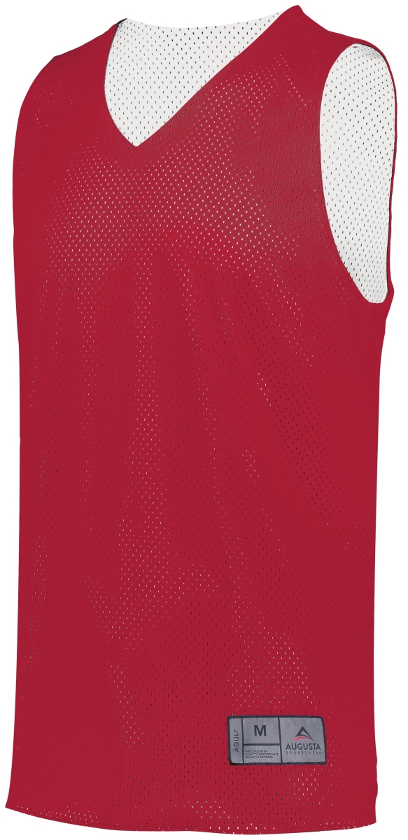 Picture of ASI 161.408.L Adult Tricot Mesh 2.0 Reversible Jersey&#44; Scarlet & White - Large