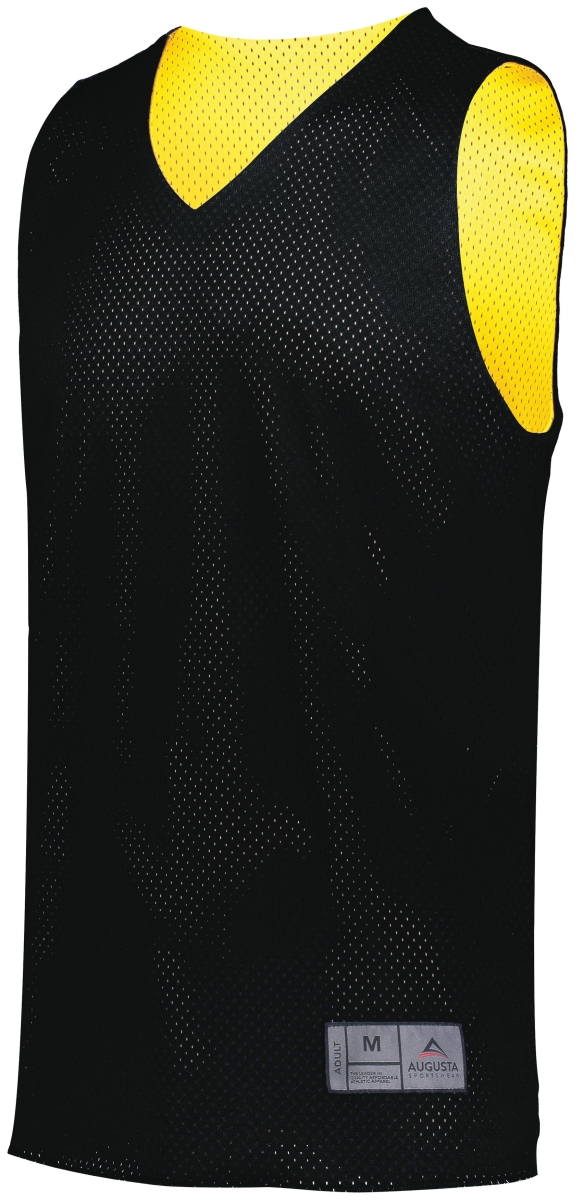 Picture of ASI 161.421.L Adult Tricot Mesh 2.0 Reversible Jersey&#44; Black & Gold - Large