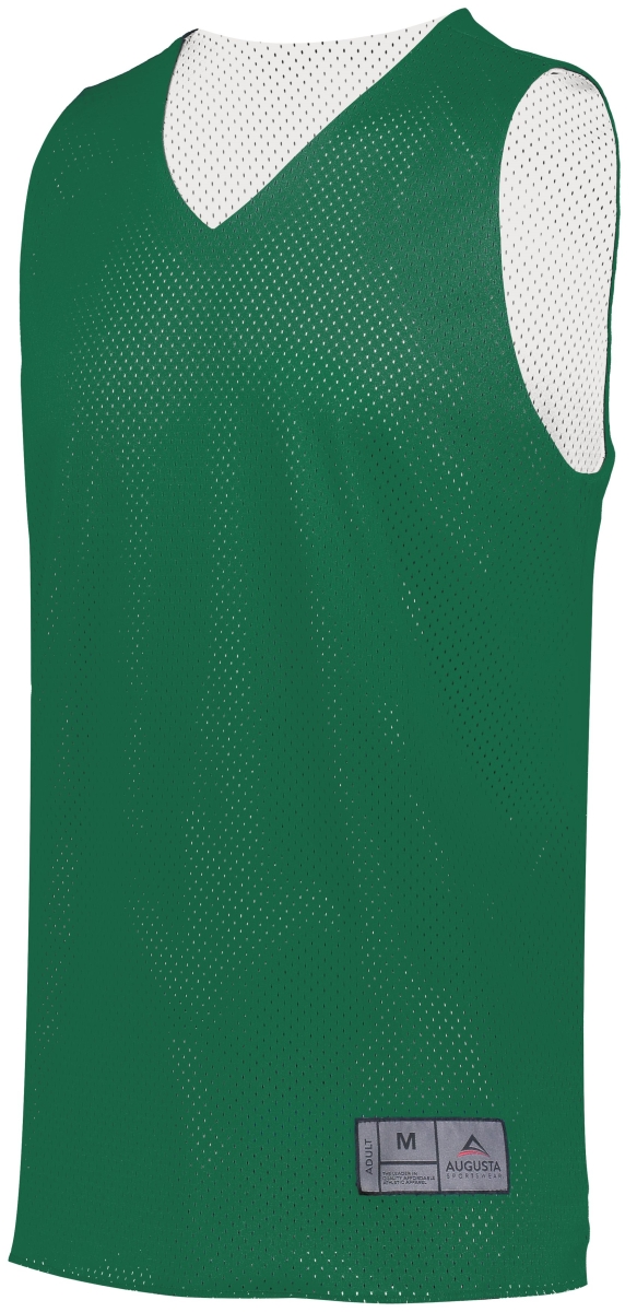 Picture of ASI 161.438.M Adult Tricot Mesh 2.0 Reversible Jersey&#44; Dark Green & White - Medium