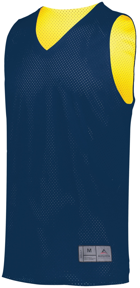 Picture of ASI 161.302.S Adult Tricot Mesh 2.0 Reversible Jersey&#44; Navy & Gold - Small