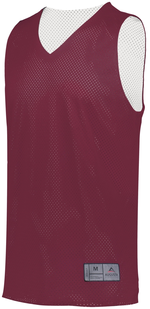 Picture of ASI 161.380.XL Adult Tricot Mesh 2.0 Reversible Jersey&#44; Maroon & White - Extra Large