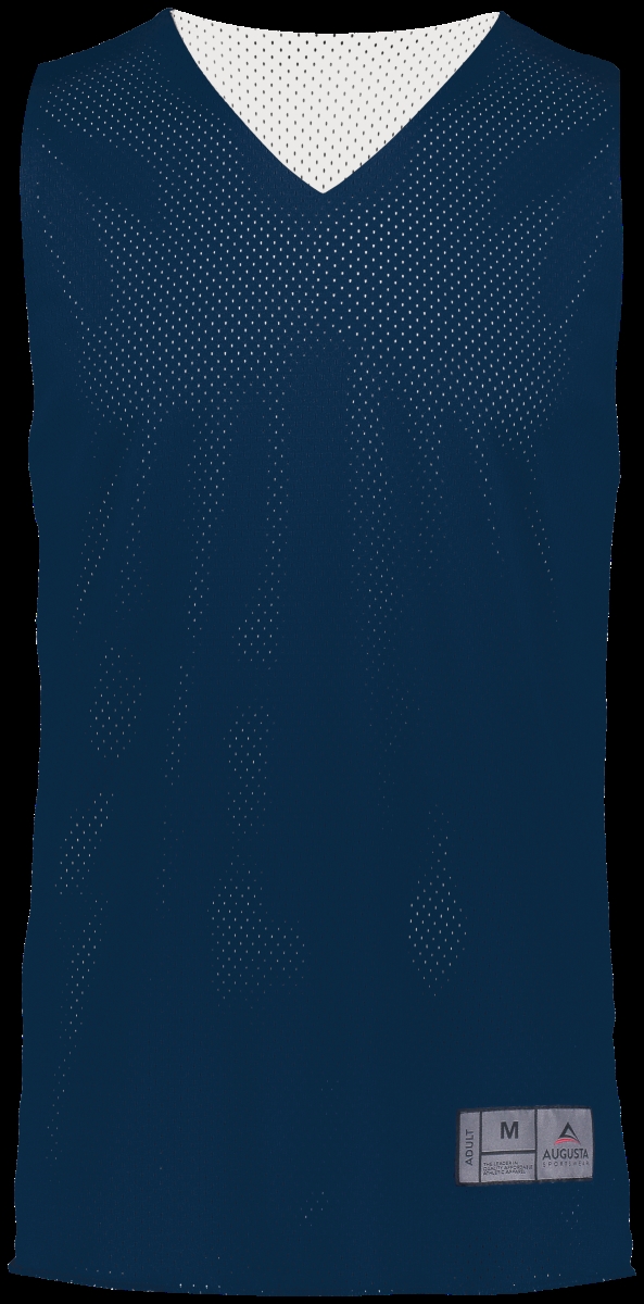 ASI 162.301.M Youth Tricot Mesh Reversible 2.0 Jersey, Navy & White - Medium