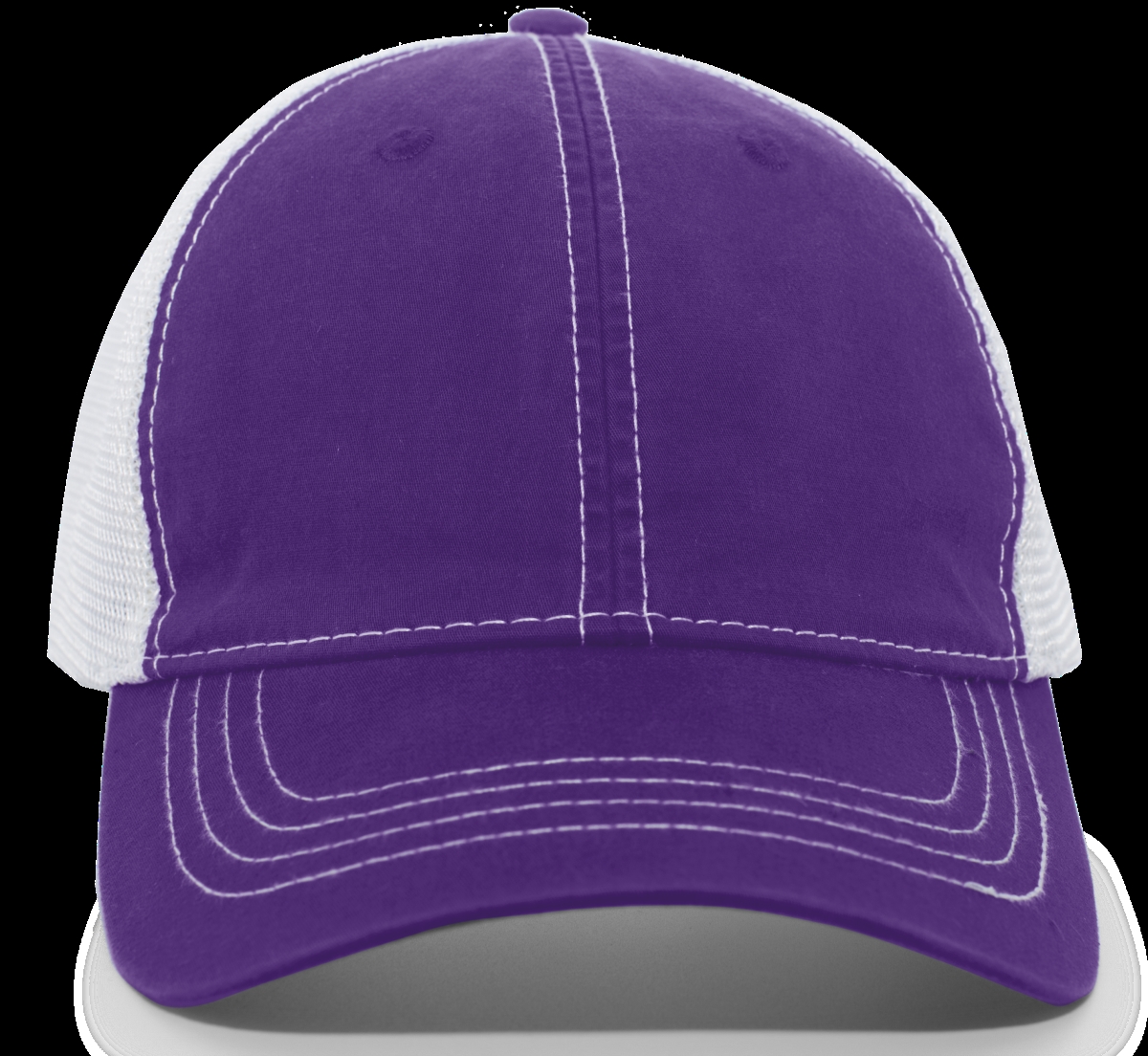 V67.S89.OS Vintage Trucker Snapback Cap, Purple & White - One Size