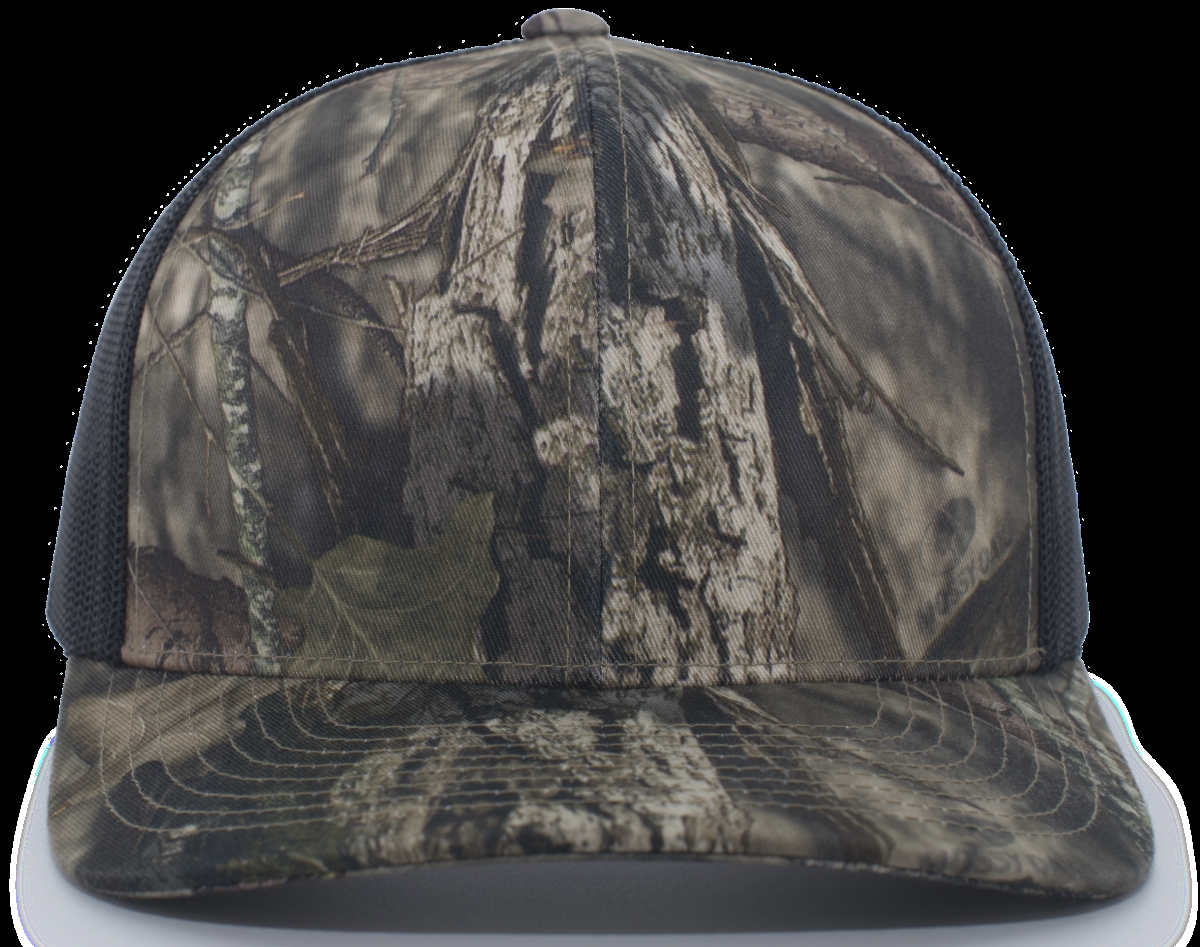 108C.03P.OS Camo Snapback Trucker Cap, Break-Up Country & Black - One Size