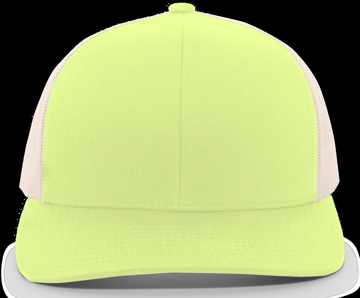 104C.27P.OS Trucker Snapback Cap, Green Glow & Beige - One Size