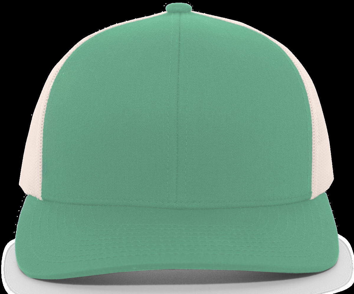 104C.53P.OS Trucker Snapback Cap, Teal & Beige - One Size
