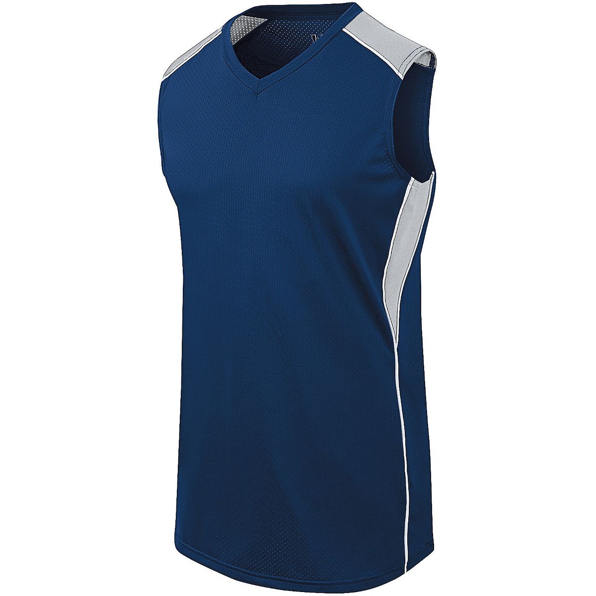 Ladies Dynamite Jersey - Navy, Silver Gray & White - Small