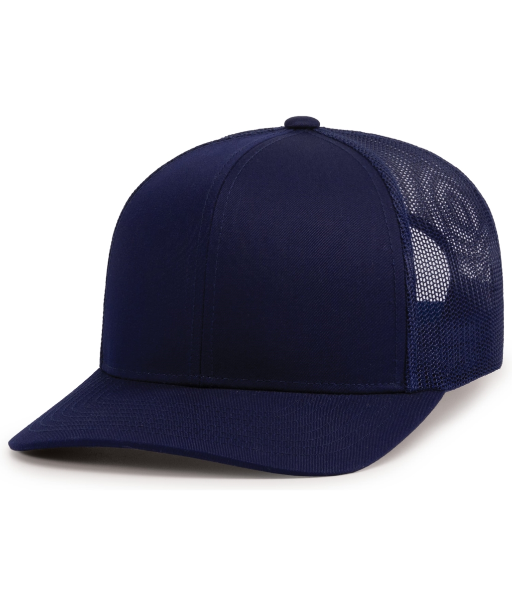 104C.F85.OS Trucker Snapback Cap, True Navy - One Size