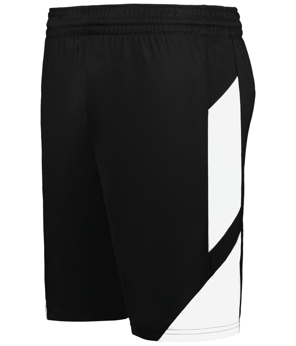 1736.420.M Step-Back Modern Fit Basketball Shorts, Black & White - Medium