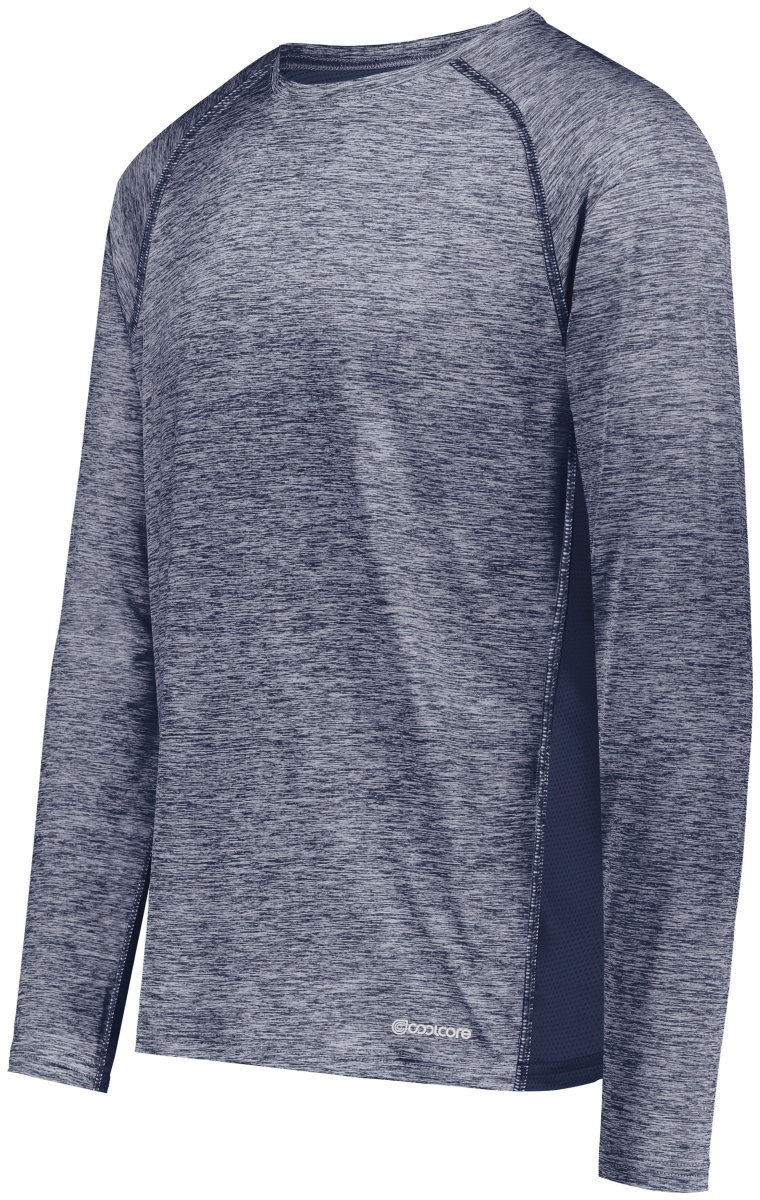 222670.U22.M Youth Electrify Long Sleeve T-Shirt, Navy Heather - Medium