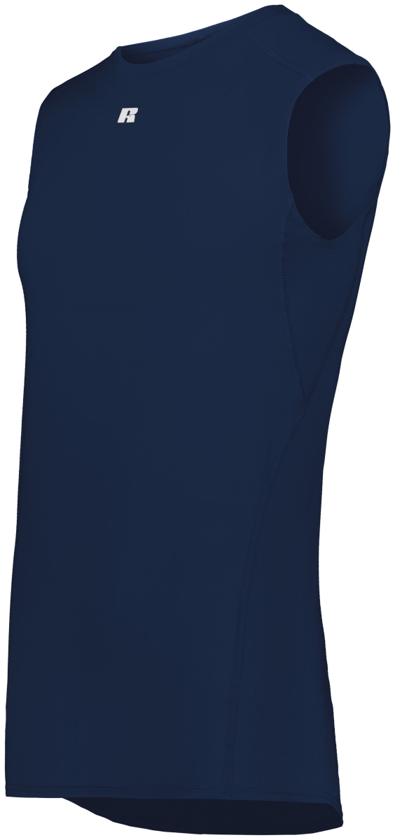 R22CPM.NAV.S Sleeveless Compression Tank, Navy - Small