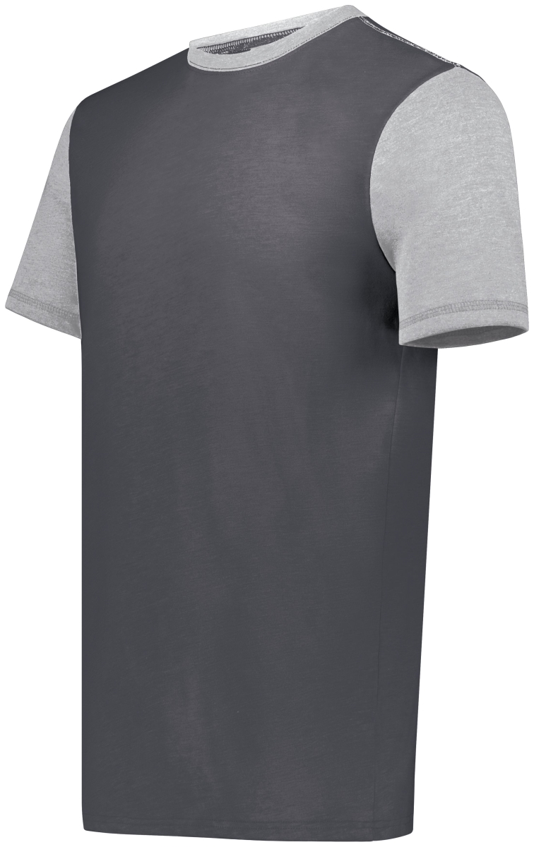 6876.37V.M Gameday Vintage Ringer T-Shirt, Carbon Heather & Grey Heather - Medium