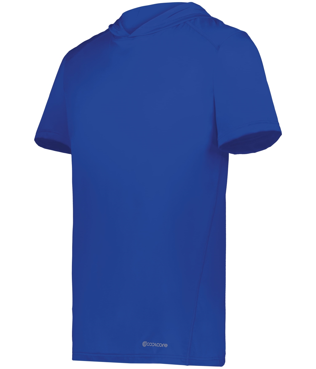 222142.060.M Short Sleeve Hoodie, Royal - Medium
