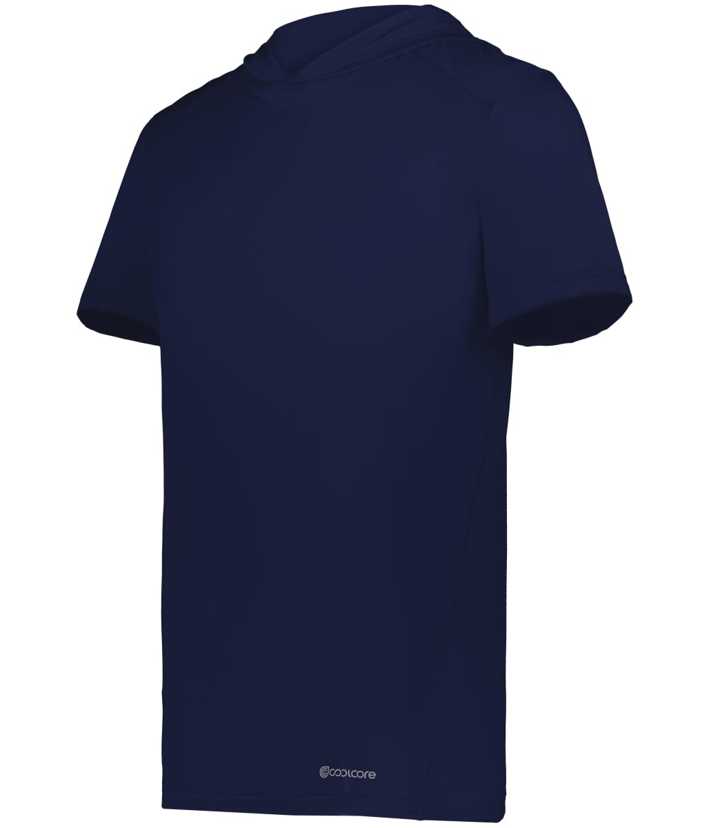 222142.065.M Short Sleeve Hoodie, Navy - Medium