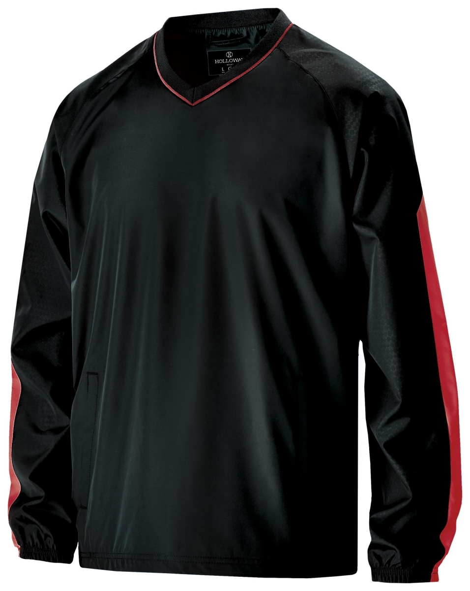 229019.500.S Bionic Windshirt, Black & Scarlet - Small