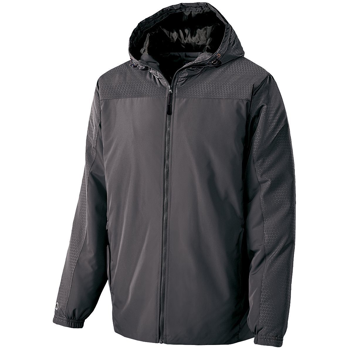 229017.E84.3XL Bionic Hooded Jacket, Carbon & Black - 3XL