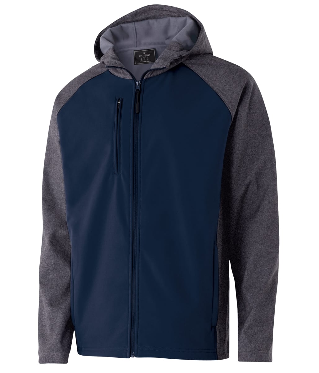 229157.H03.S Raider Softshell Jacket, Carbon Print & Navy - Small