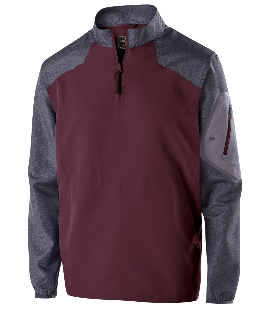 229155.H06.XS Raider Pullover, Carbon Print & Maroon - Extra Small