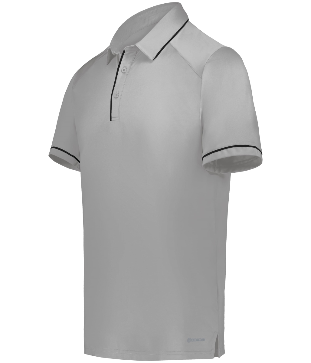 222518.160.M Performance Polo T-Shirt, Athletic Grey & Black - Medium
