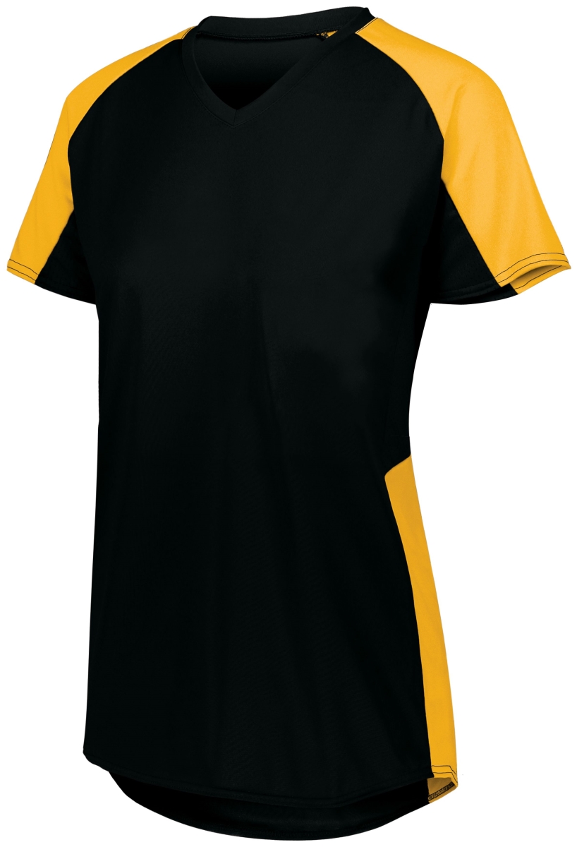 1522.421.M Ladies Cutter Jersey, Black & Gold - Medium