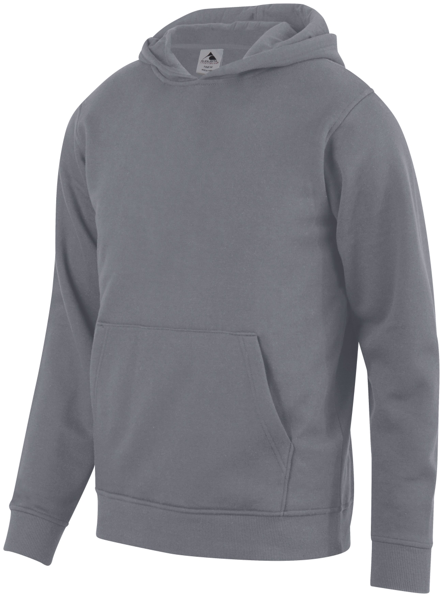 5415.059.S Youth 60 Percent Cotton & 40 Percent Polyester Fleece Hoodie, Graphite - Small