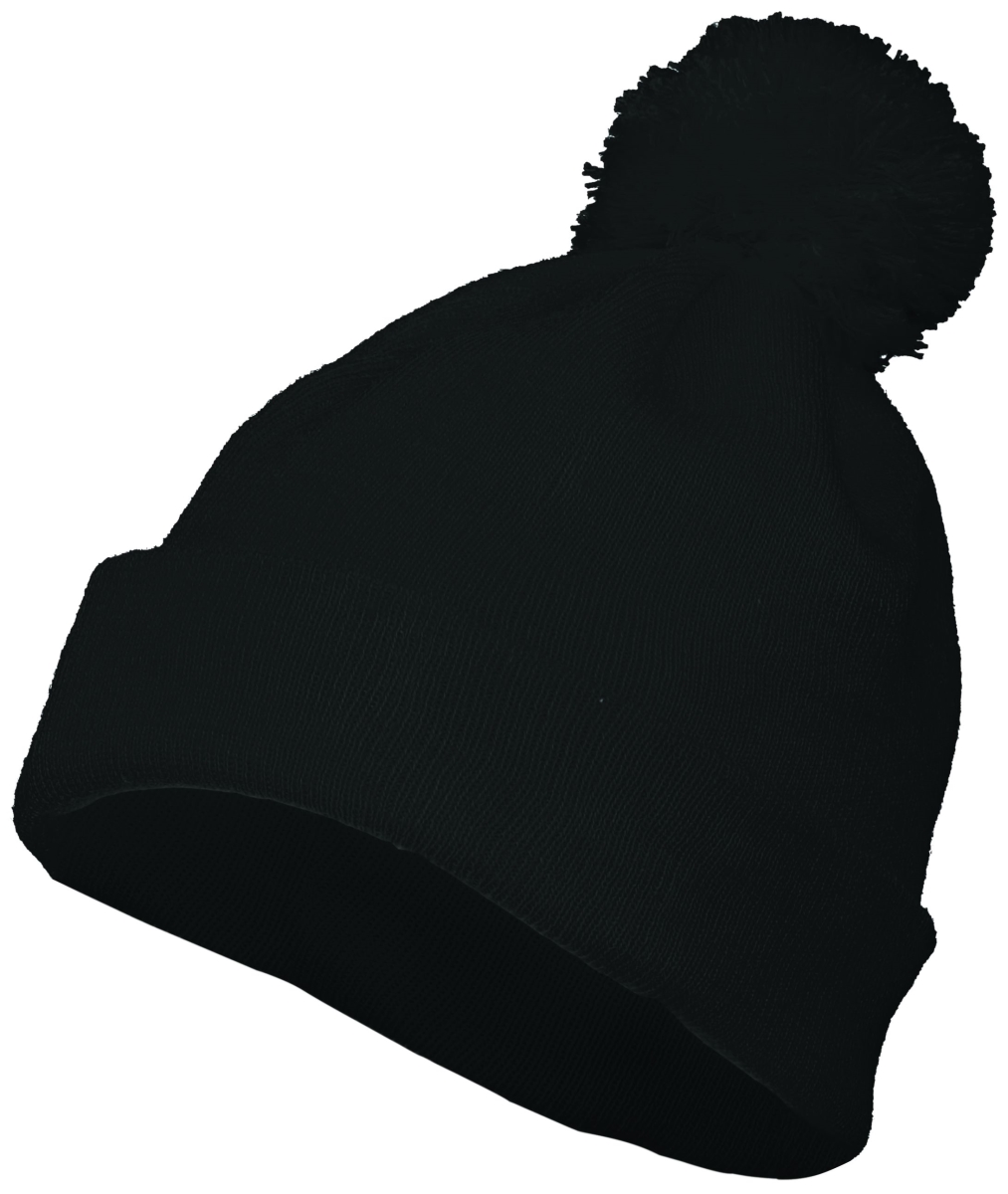 6816.080.OS Pom Beanie, Black - One Size