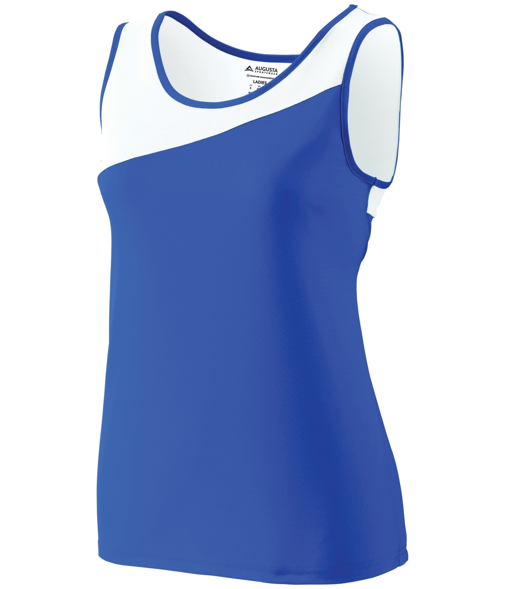 354.280.M Ladies Accelerate Jersey, Royal & White - Medium