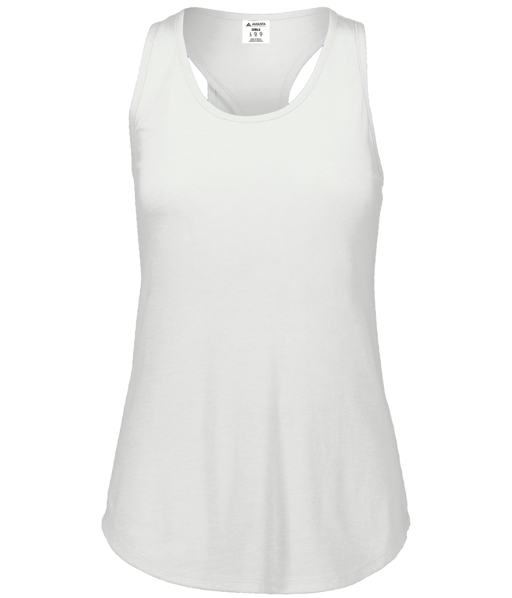 3079.005.M Girls Lux Tri-Blend Tank, White - Medium