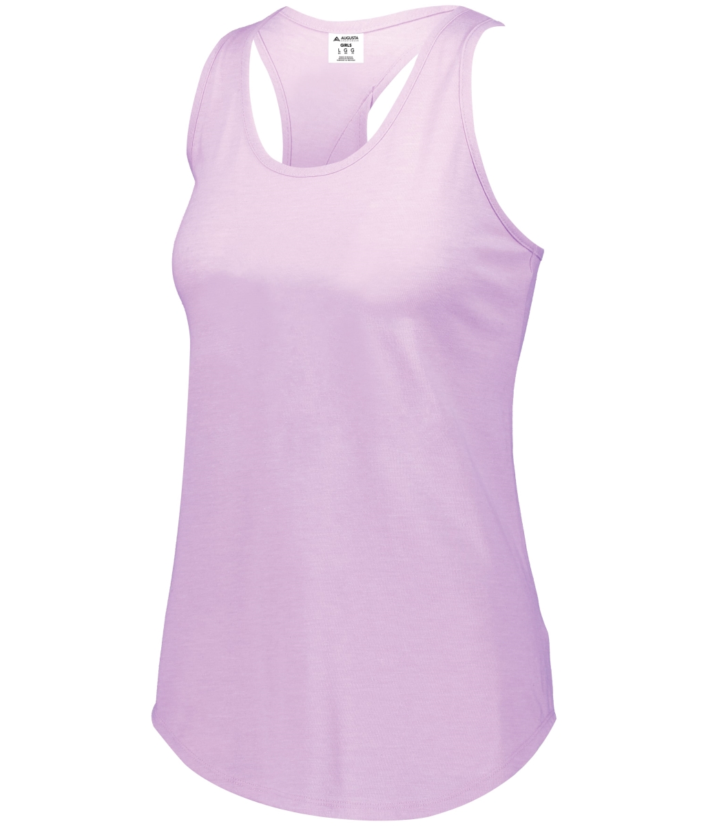 3079.74N.S Girls Lux Tri-Blend Tank, Light Lavender Heather - Small