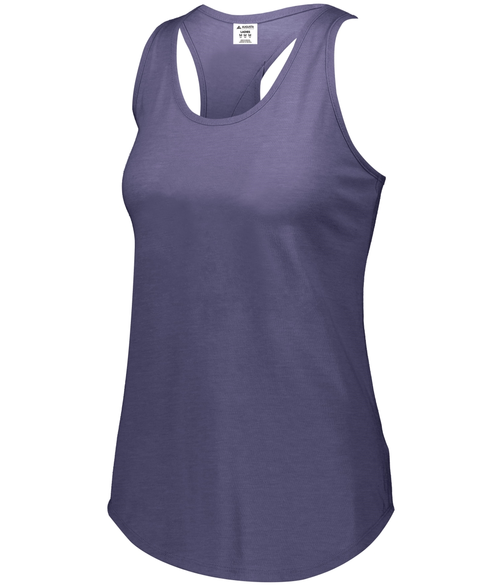 3078.U22.XL Ladies Lux Tri-Blend Tank, Navy Heather - Extra Large