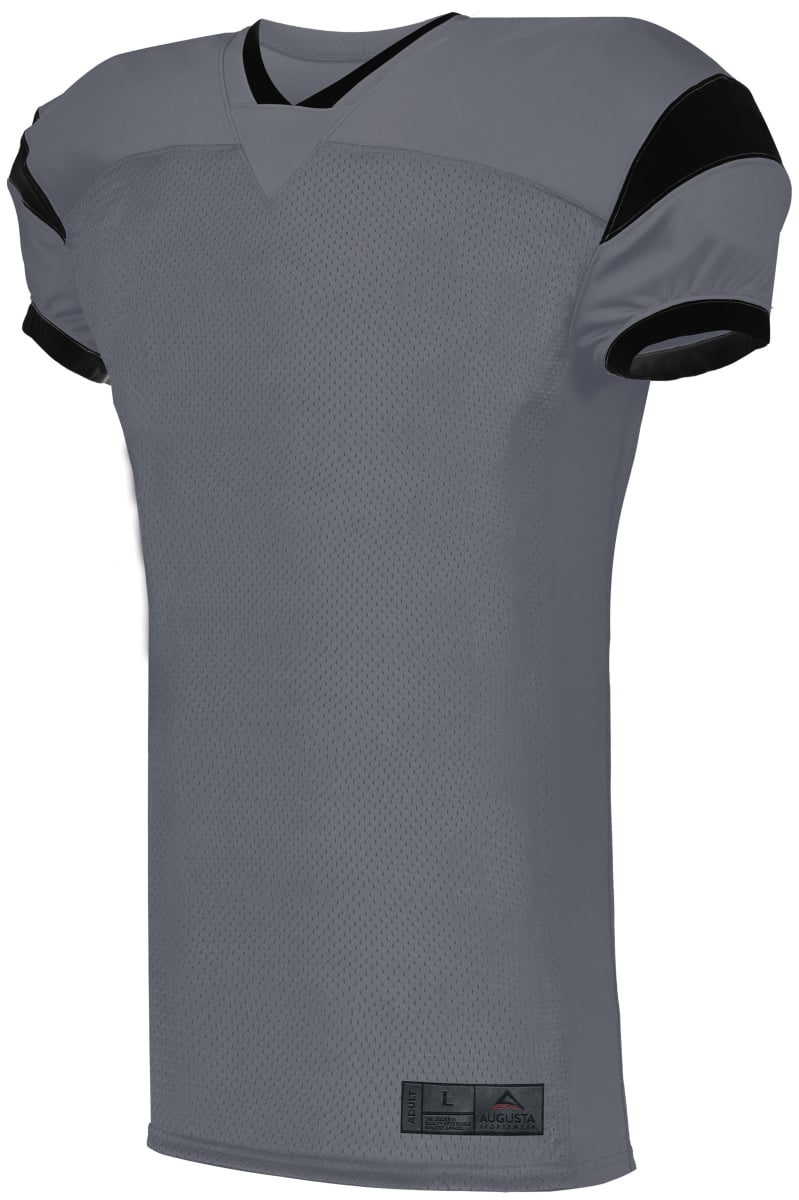 9582.172.M Slant Football Jersey, Graphite & Black - Medium