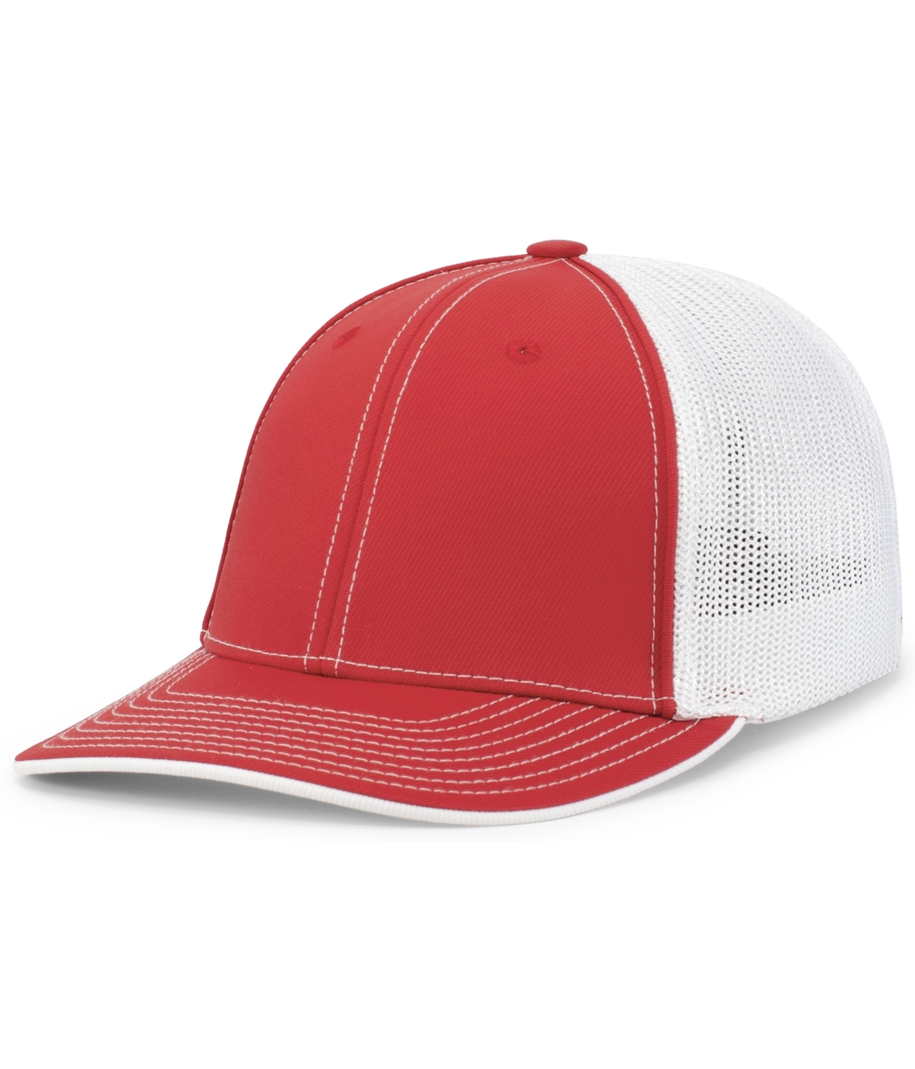 404F.400.XS Trucker Flexfit Cap, Red & White - Extra Small