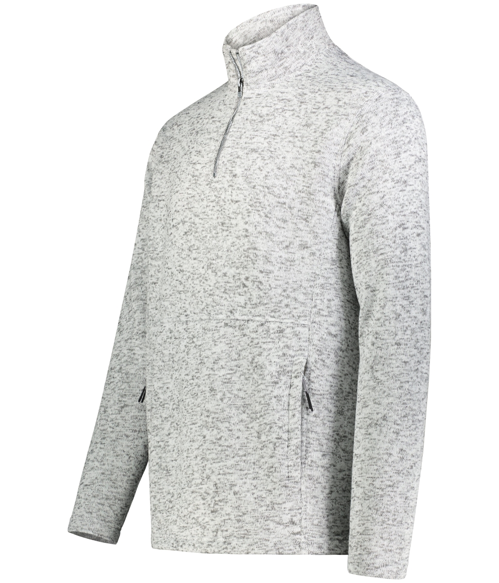 223540.R12.L Alpine Sweater Fleece 0.25 Zip Pullover, Silver Heather - Large
