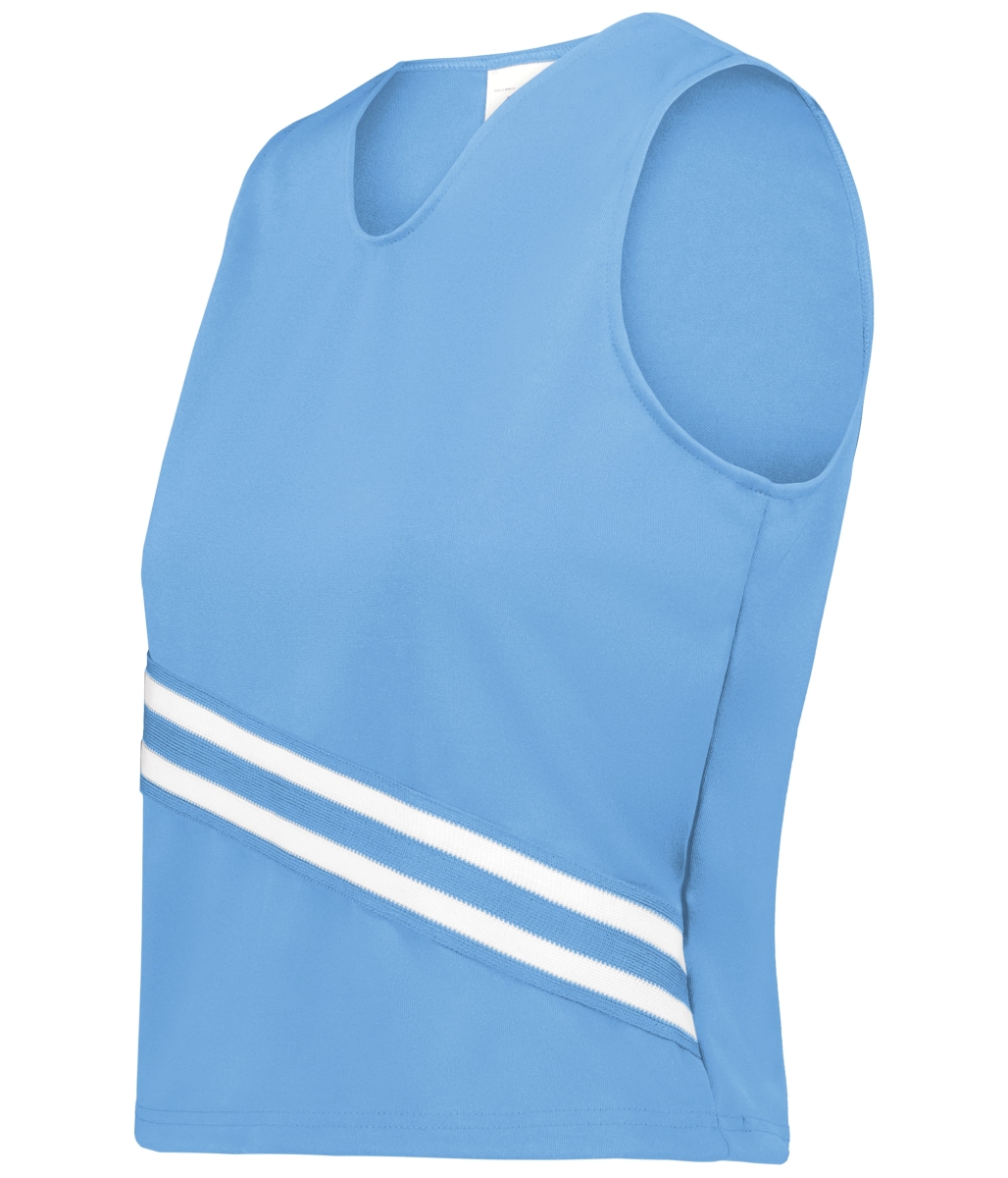 6924.021.L Girls Cheer Squad Shell, Columbia Blue & White - Large