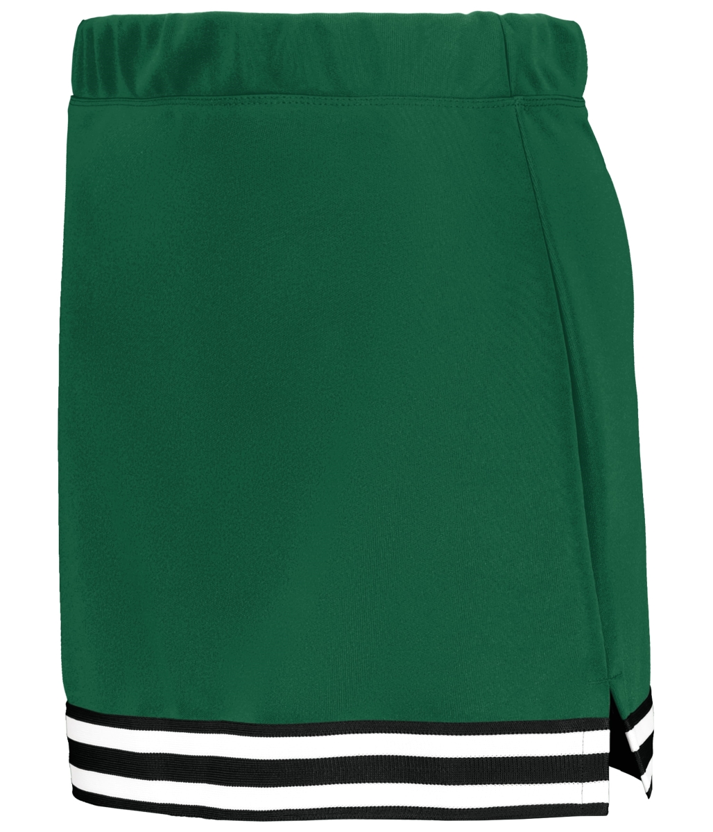 6925.520.M Ladies Cheer Squad Skirt, Dark Green, Black & White - Medium