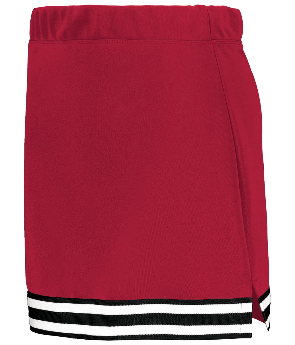 6925.952.M Ladies Cheer Squad Skirt, Scarlet, Black & White - Medium