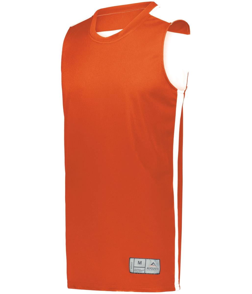 6927.320.S Swish Reversible Basketball Jersey, Orange & White - Small