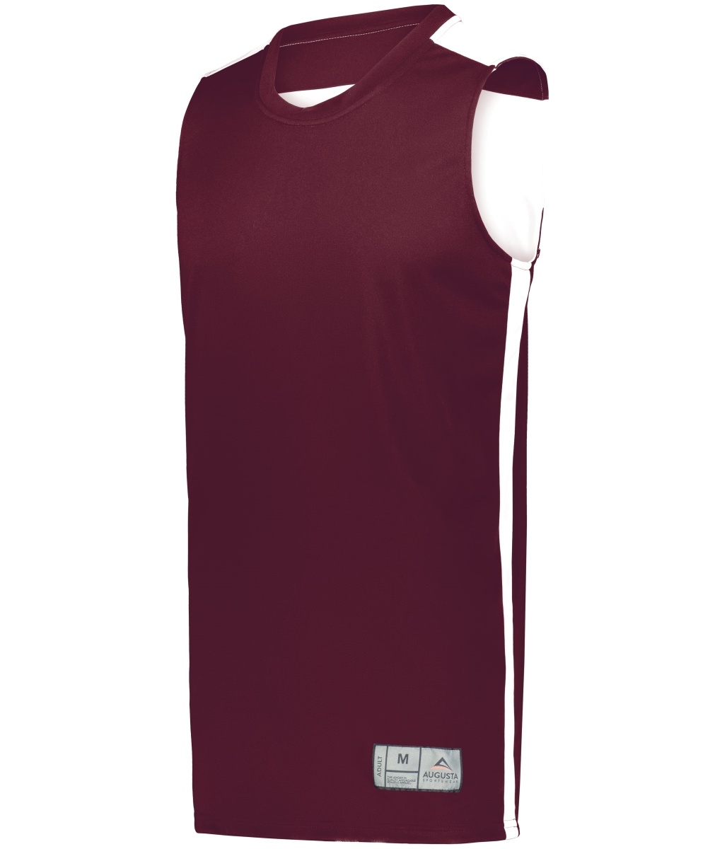 6927.380.S Swish Reversible Basketball Jersey, Maroon & White - Small