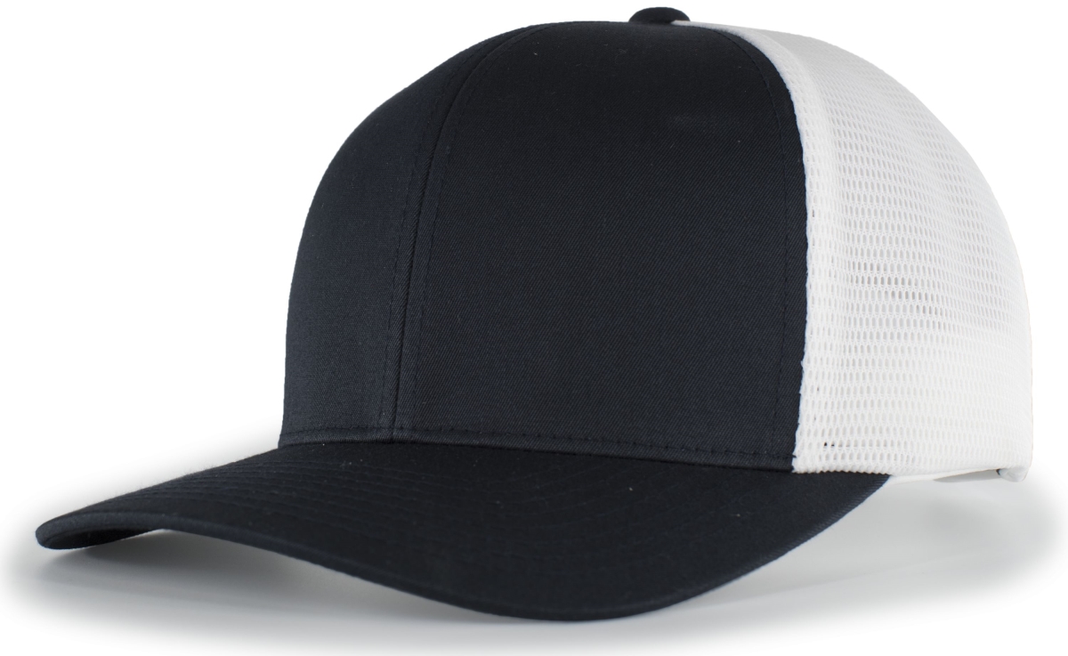 P151.122.OS Trucker PacFlex Snapback Cap, Navy & White - One Size